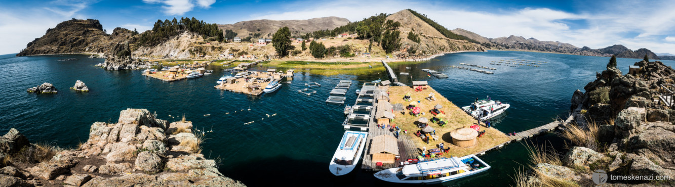 Copacabana, floating islands (tourist trap) on lake Titicaca, Bolivia