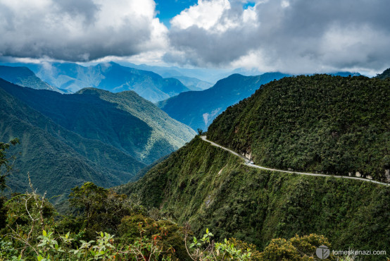 The Death Road, pretty fun to descent full speed on a mountain-bike, La Paz, Bolivia