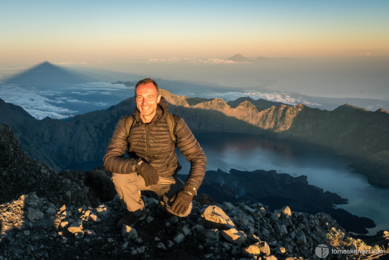 I, at the top of the Rinjani, Indonesia