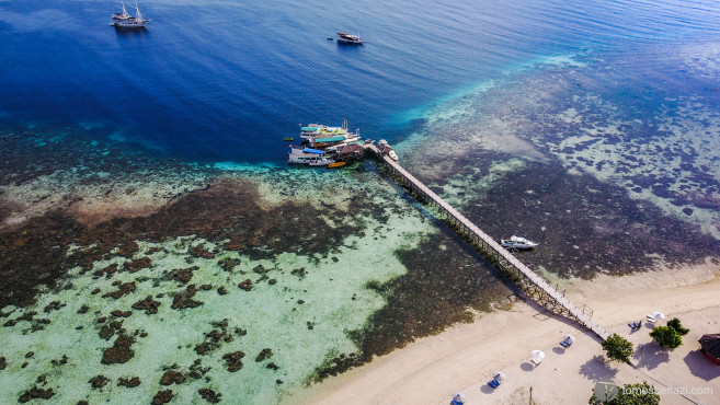 Aerial view from Kanawa, Flores, Indonesia
