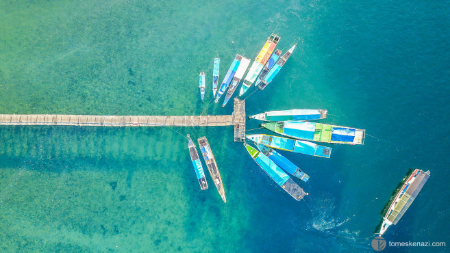 Aerial View from Komodo Village Jetty, Flores, Indonesia