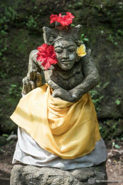 Small secluded temple Tegenungan Waterfall, Bali, Indonesia