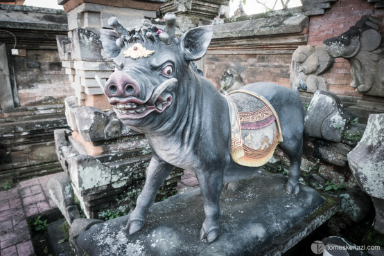 Sculpture of a local temple, Ubud, Bali, Indonesia