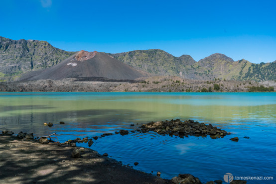 At the Rinjani Crater Lake, Lomboc, Indonesia