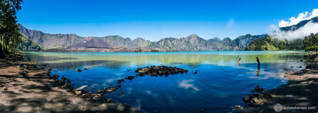 At the Rinjani Crater Lake,  Lomboc, Indonesia