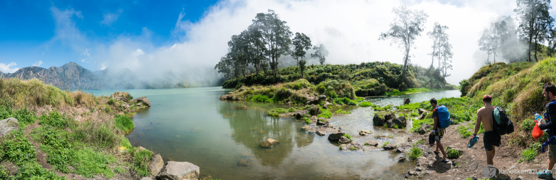At the Rinjani Crater Lake, Lomboc, Indonesia
