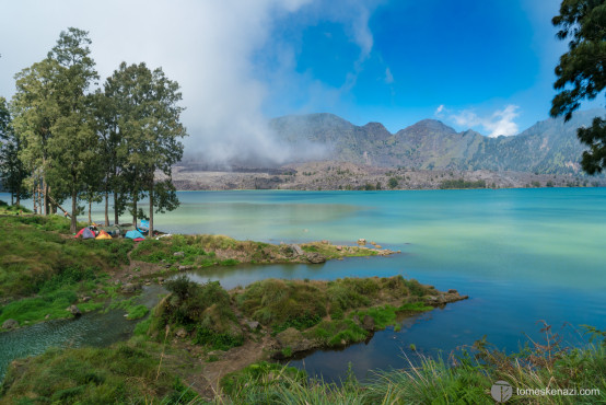 At the Rinjani Crater Lake, Lomboc, Indonesia