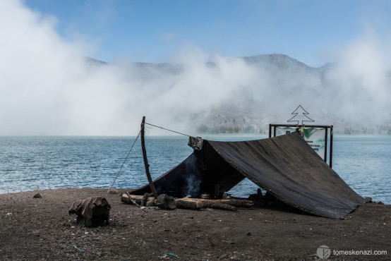 Local hut (looks like someone actually lives there), Crater lake, Rinjani, Lomboc, Indonesia