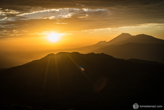 Sunset seen from Telica Volcano, Nicaragua