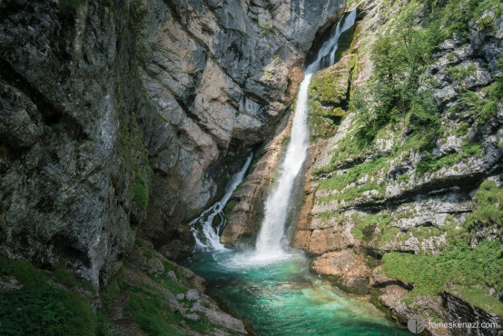 Waterfall near Bohinj Lake, Slovenia