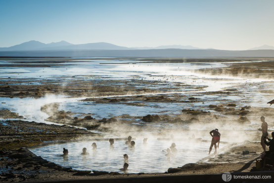 Hot Springs in the Salara de Uyuni, Bolivia