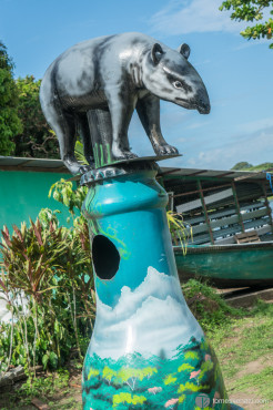 Art statue, Tortuguero, Costa Rica