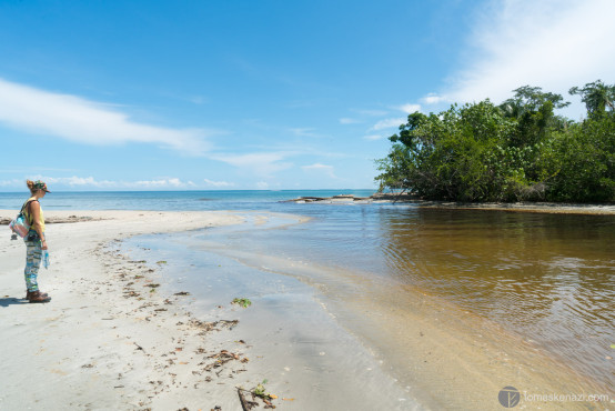 Rio Crossing by foot, Cahuita National Park, Costa Rica