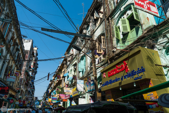 Wired Street, Central Yangon