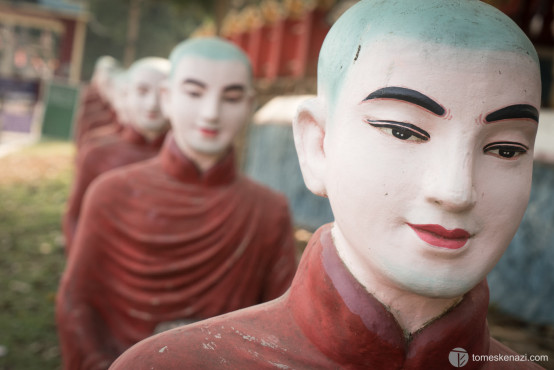 Monk Statues, Kawt Ka Taung Cave, Hpa-An, Myanmar