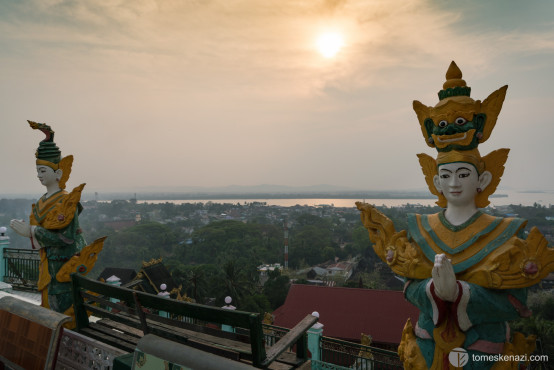 View from Kyaik Than Lan Pagoda, top of the hill, Mawlamyine, Myanmar