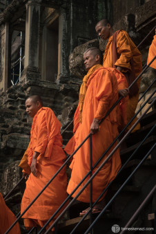 Monks at Angkor Wat, Siem Reap, Cambodia