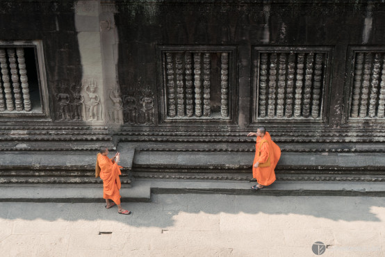 Monks at Angkor Wat, Siem Reap, Cambodia