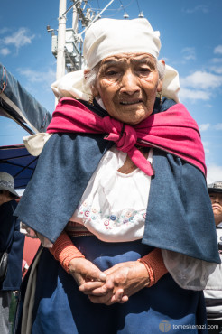 Old Lady in Animal Market, Otavalo, Ecuador