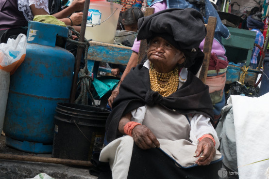 Old Lady in Artisan Market, Otavalo, Ecuador