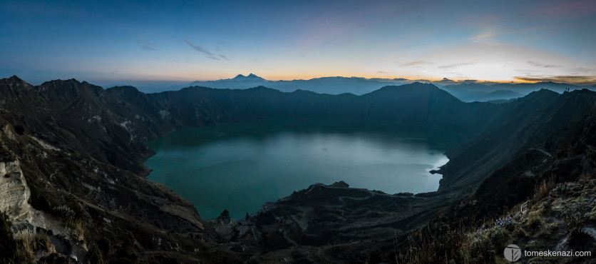 Sunrise at Quilotoa Lake/Caldera, Ecuador