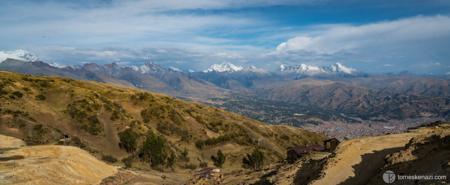Views from the surrounding mountains of Huaraz during mountain-biking trip, Huaraz, Peru