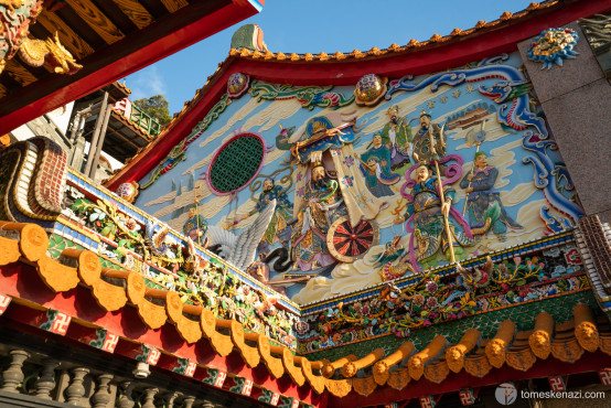 Details of Guandu Temple dedicated to the sea-goddess Mazu, Taipei, Taiwan.
